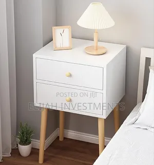 Bedroom Nightstand Table With Rubber Wood