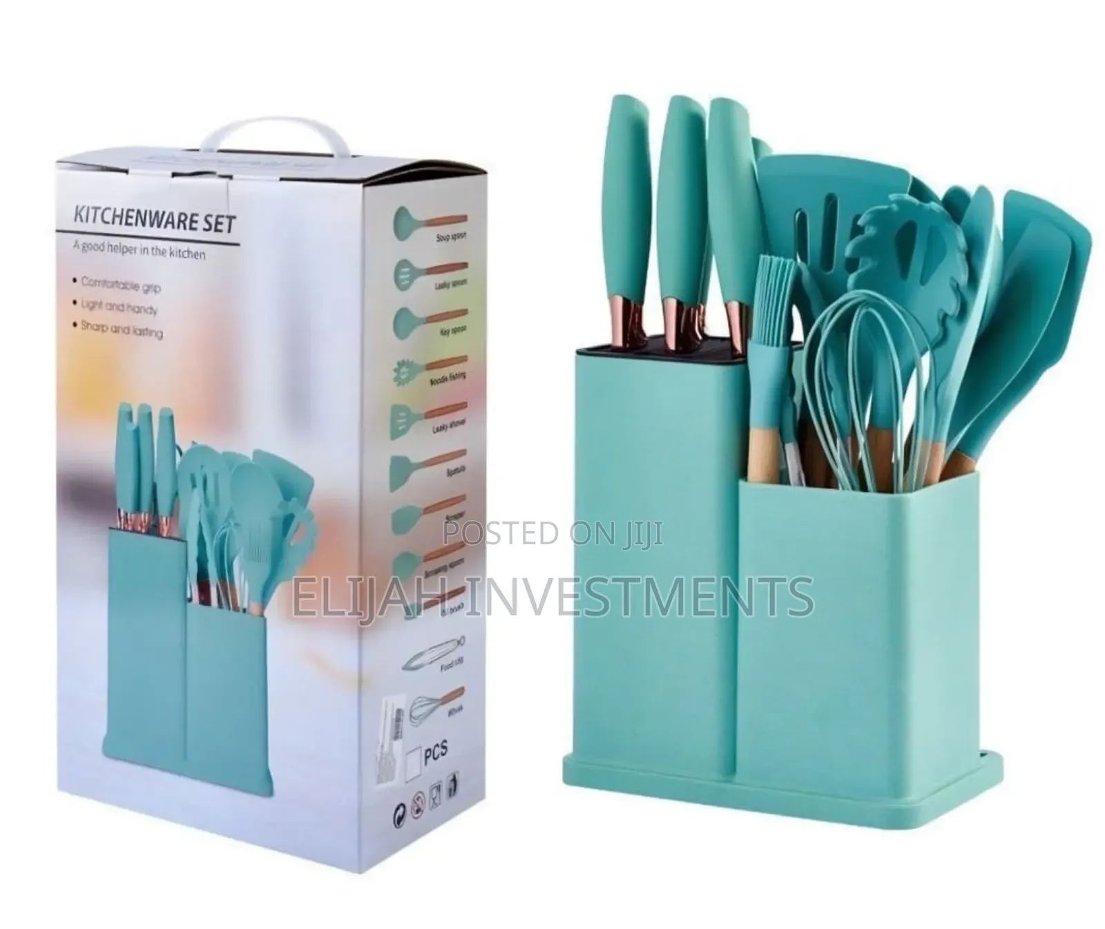 Turquoise 19-Piece N B Kitchen Cooking Utensil Set