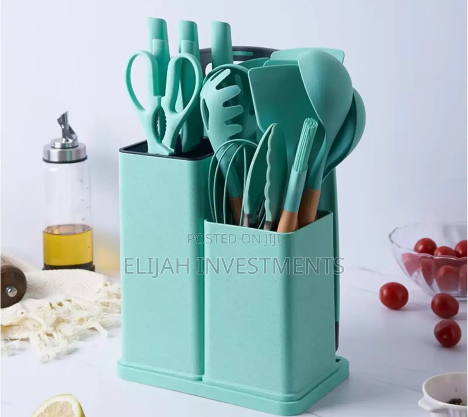 Turquoise 19-Piece N B Kitchen Cooking Utensil Set