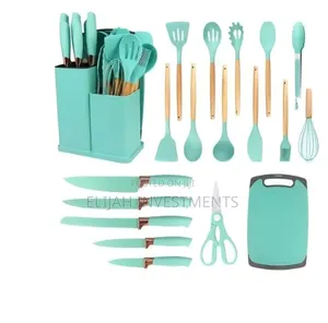 Turquoise 19-Piece N B Kitchen Cooking Utensil Set