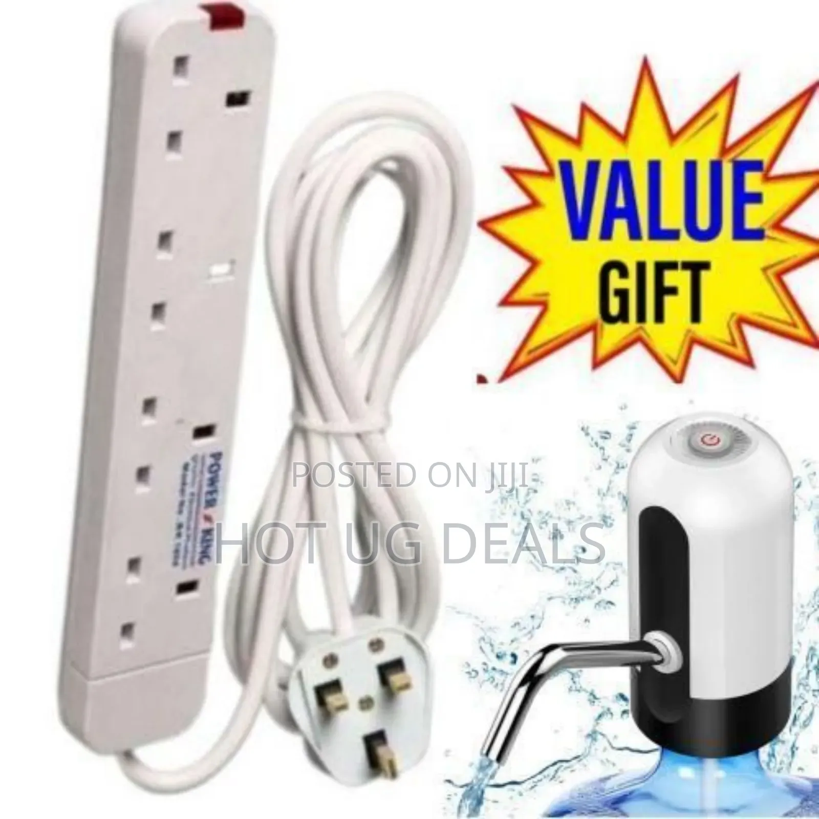Power King 4 Way Extension Cable & Automatic Water Dispenser Pump