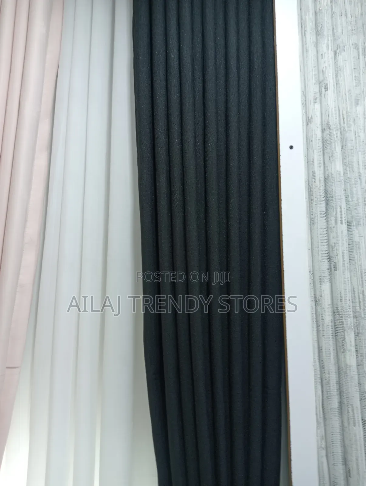 Black or Pink Curtains Per Metre