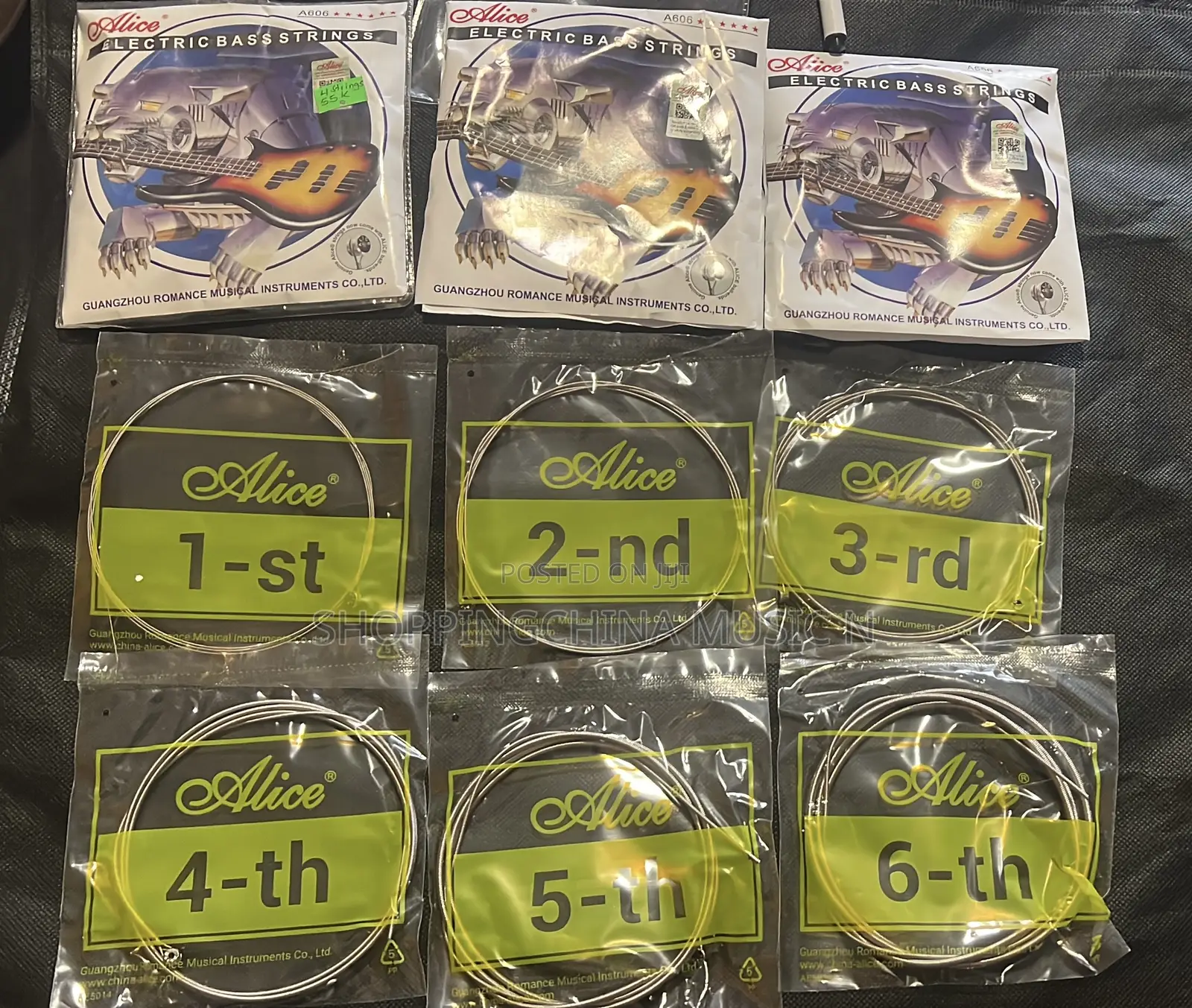 Bass Guitar 4 Strings Brand Alice Full Set