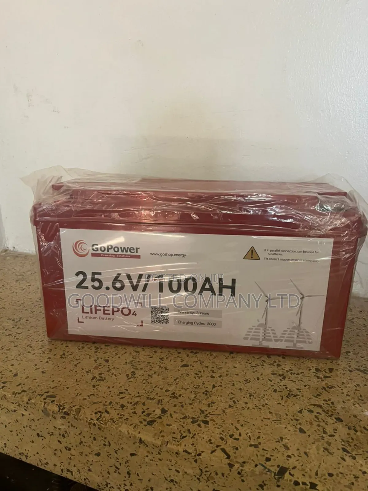 100ah 24v Gopower Lithium Battery ( 14yrs Lifespan)