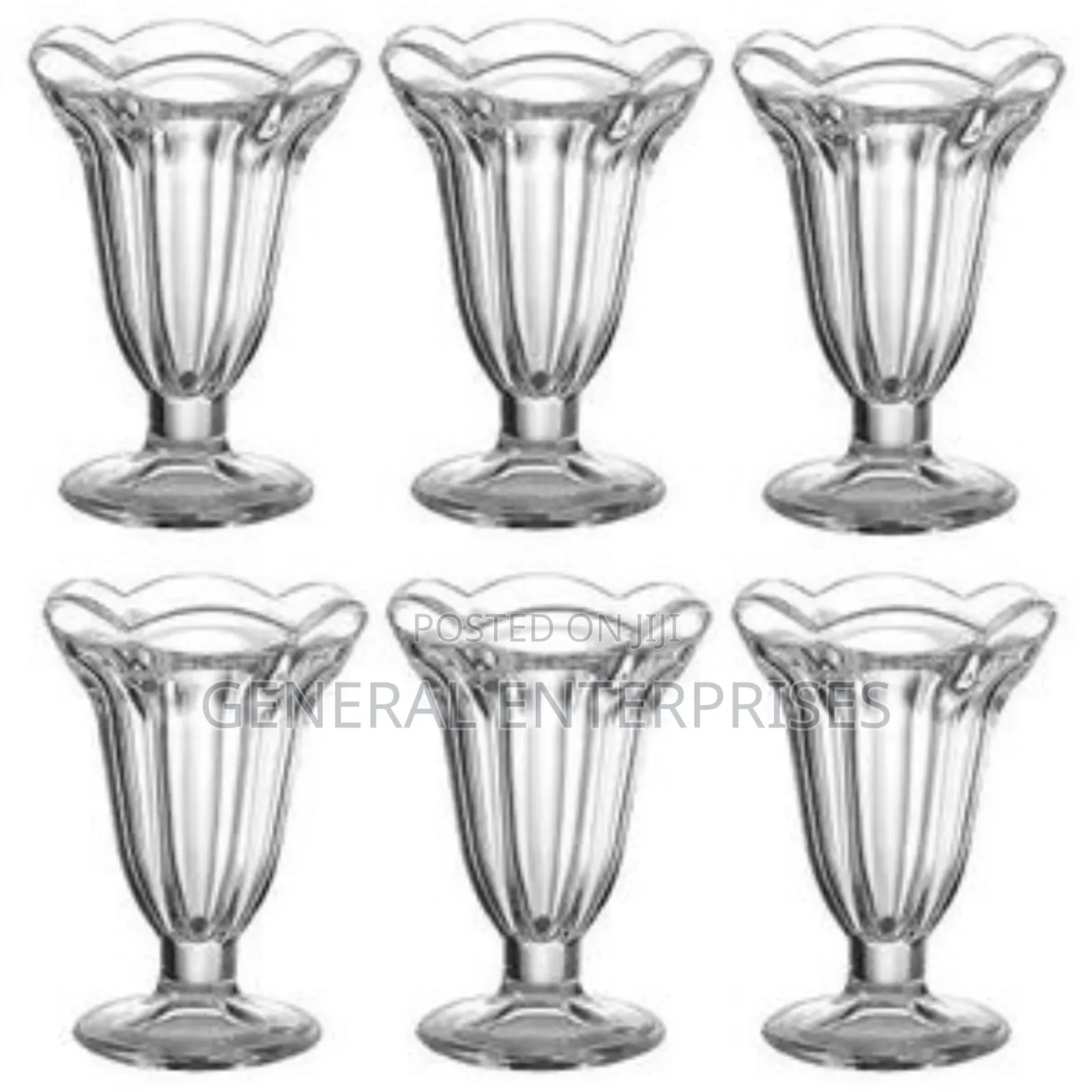 Set of Whole Housewares Tulip Sundae Glasses.