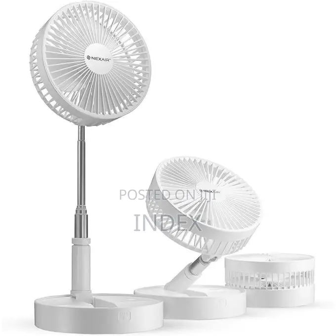 Rechargeable Foldaway Fan 3 Speeds,Fan With 180 ° Adjustment