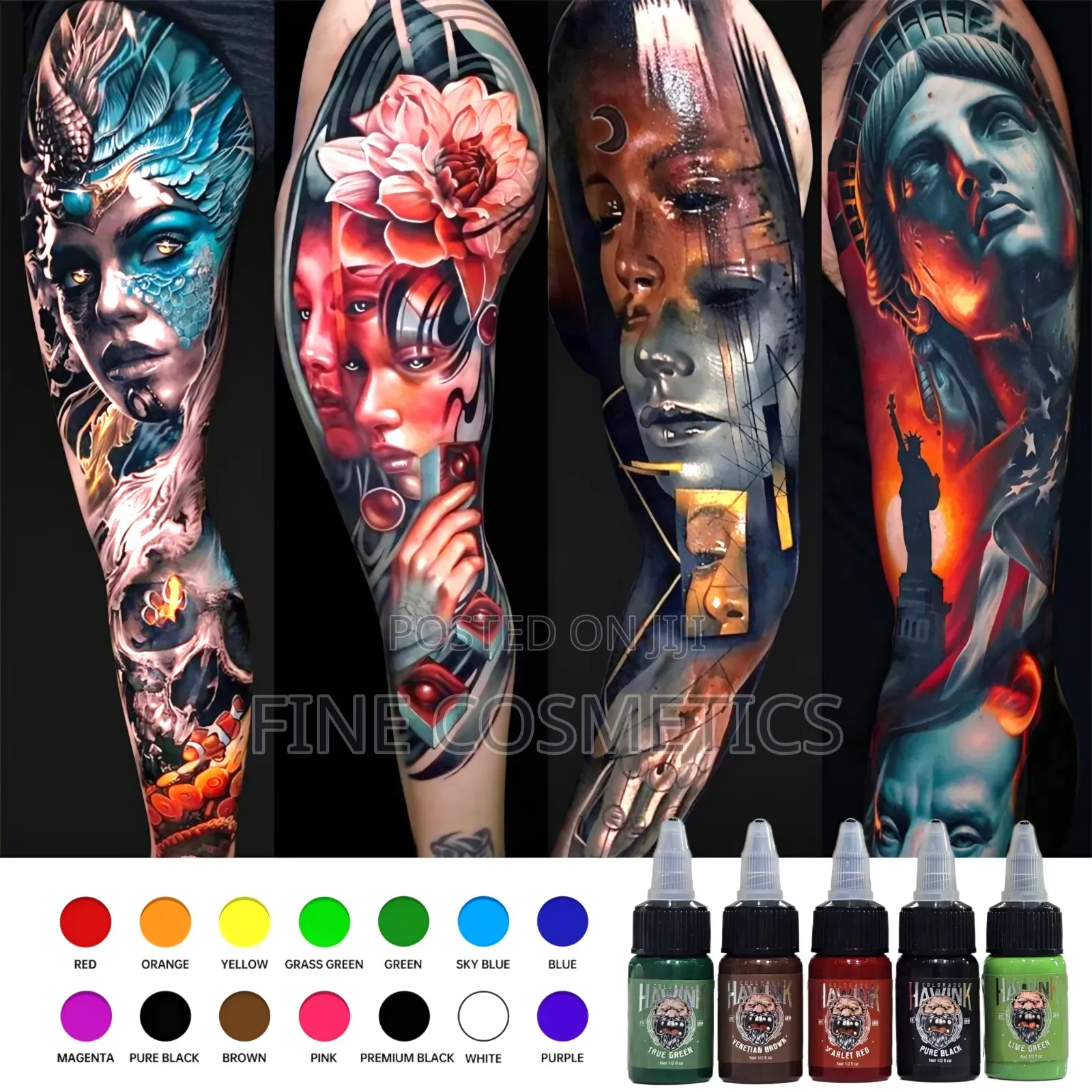 Pro Tattoo Ink, 15ml Pigment Ink Fo Tattooing, Microblading and Makeup