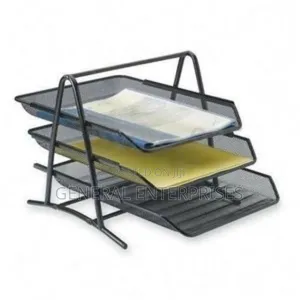 Lorell Steel Mesh 3-Tier Desk Tray
