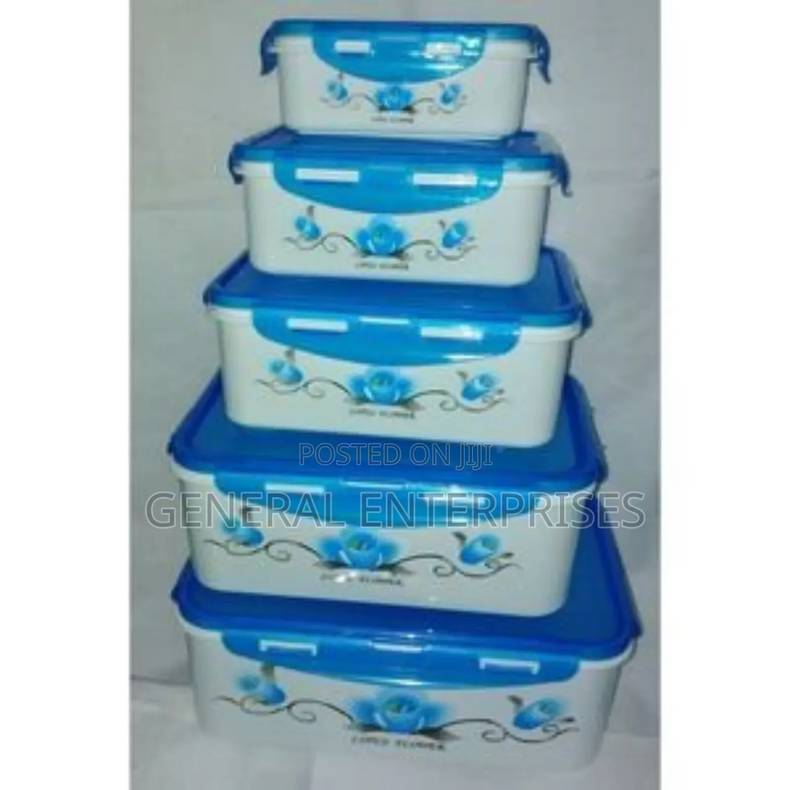 Generic Set of 5-Piece Plastic Food Storage Containers