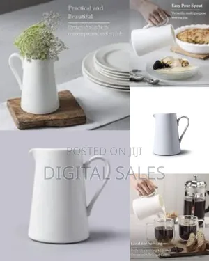500 Ml Mini Ceramic Milk Jug Sauces Pot Flower Vase Gravy Bowl.