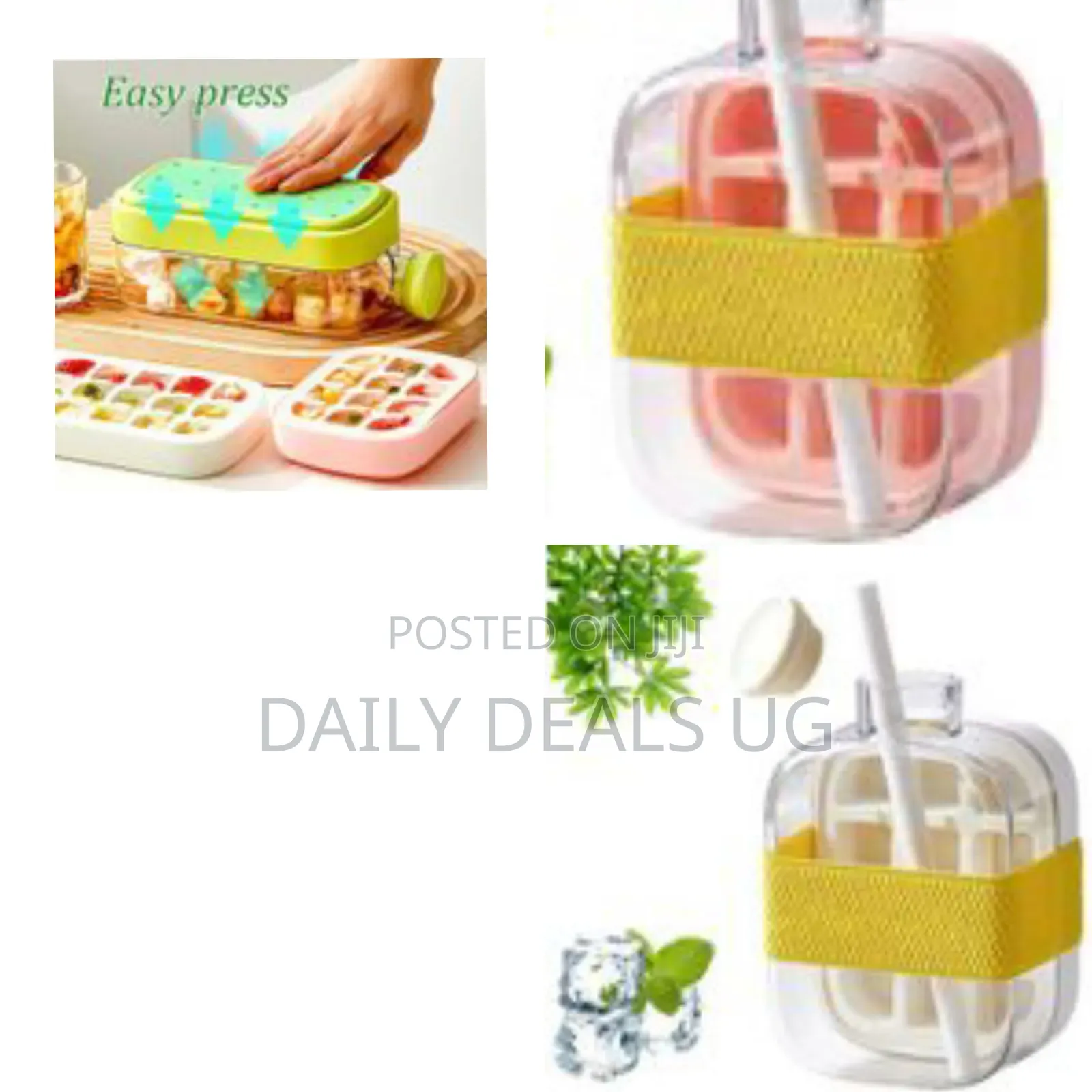 2-in-1 Silicone Ice Cube Maker and Water Bottle