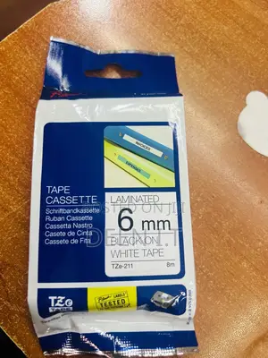 Brother Labelling Tape 6mm Black On White