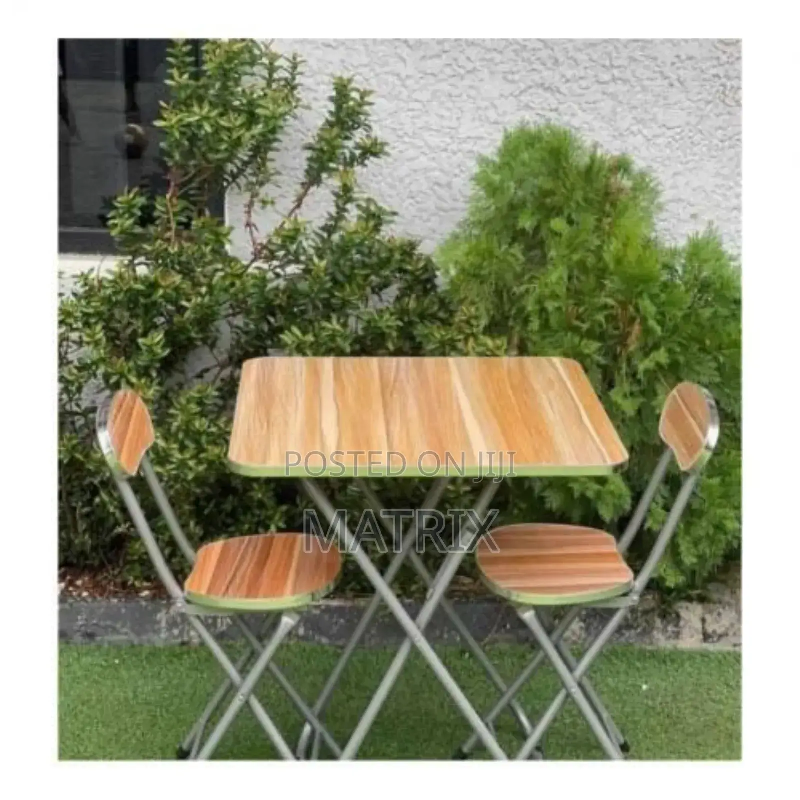 A Set of Foldable Reading/Laptop Table and Two Chairs