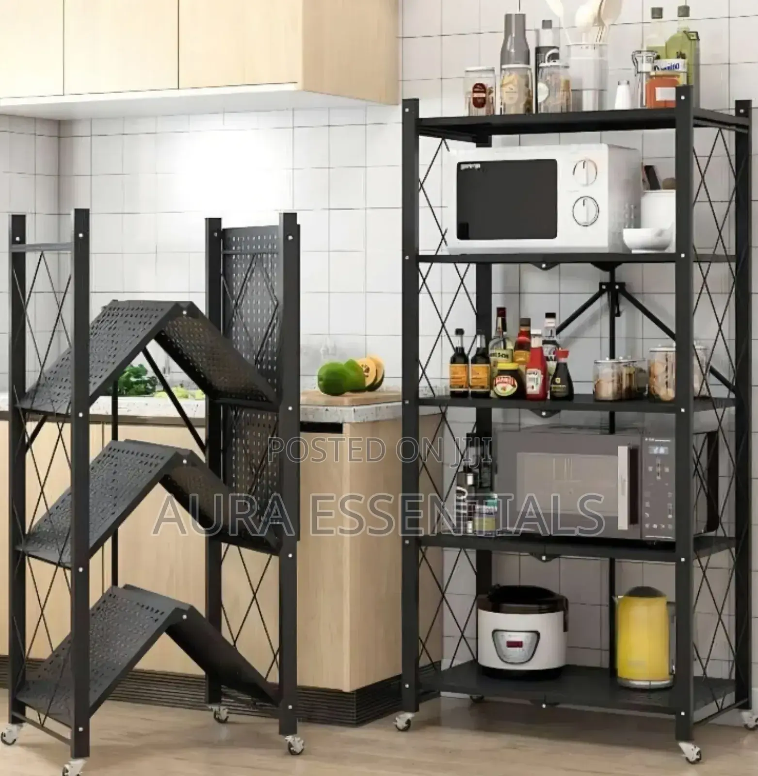 Super Simple 5 Layer Foldable Kitchen Rack