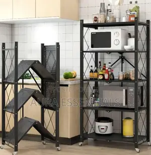 Super Simple 5 Layer Foldable Kitchen Rack