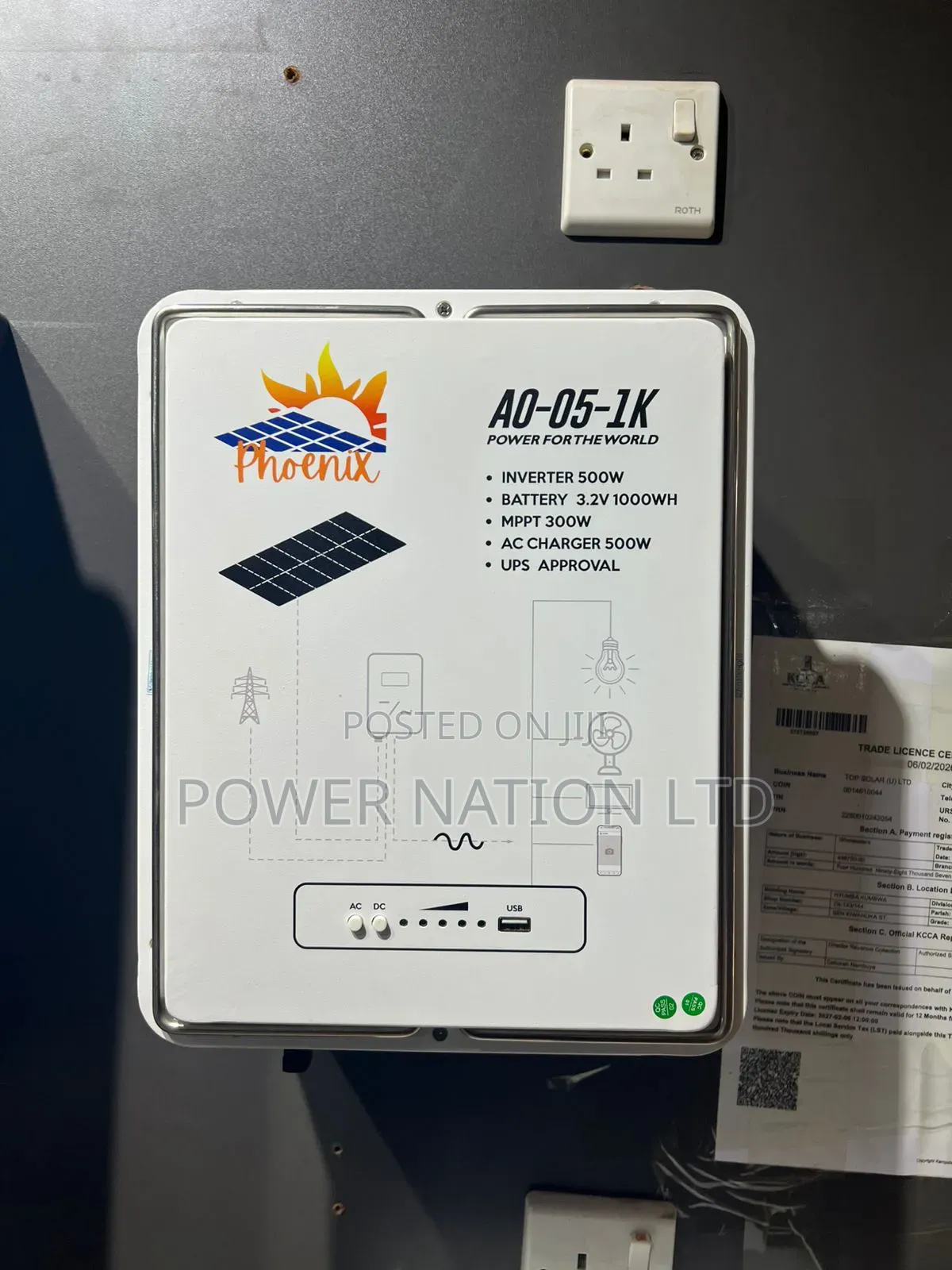500w Phoenix All in One Solar System / 500w Power Station/Power Bank