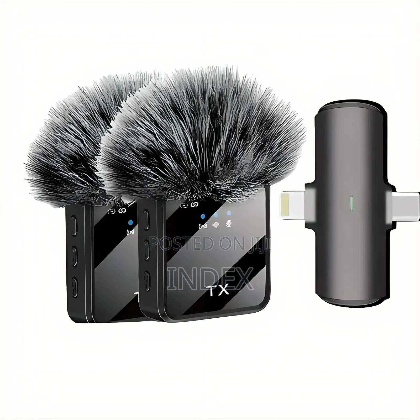 Microphone 2 in 1 Wireless Lavalier Usb C + Lightning Mic for Phones