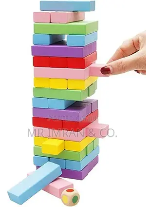 Numbered Wooden Tumbling Tower Game