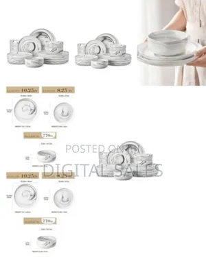 18 Piece Porcelain Chip Resistant Dinner Sets for 6 People