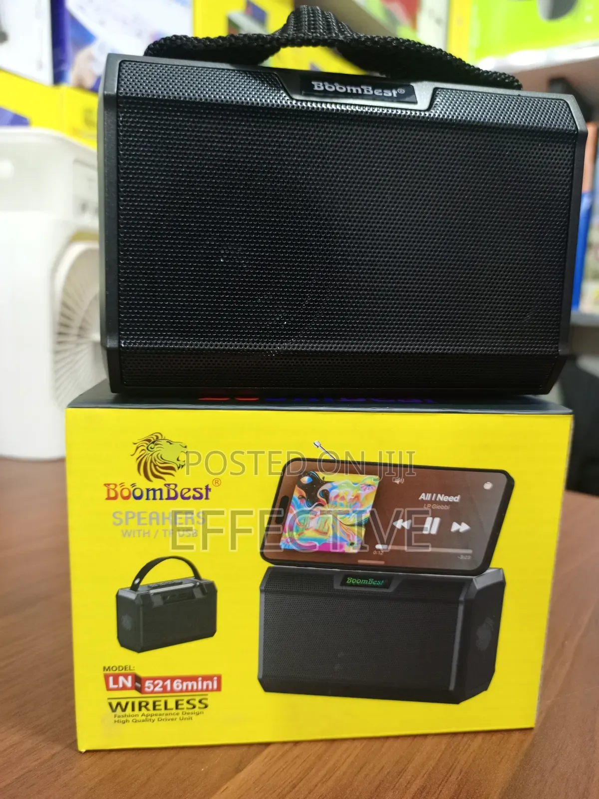 A Boombest Ln-6216mini Wireless Portable Speaker.