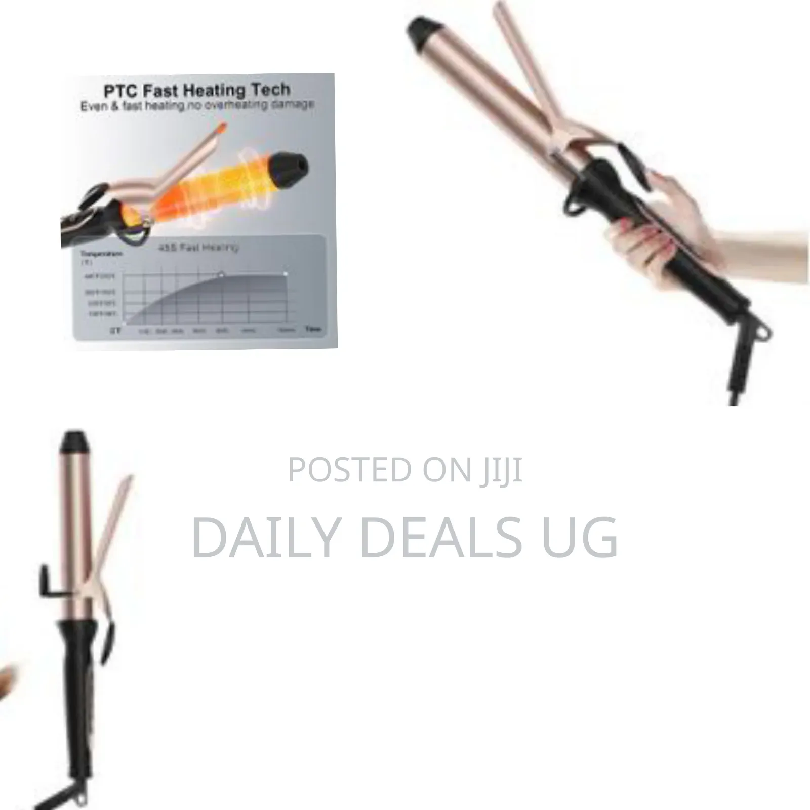 Professional 1.25-Inch Curling Iron for Salon and Home Use