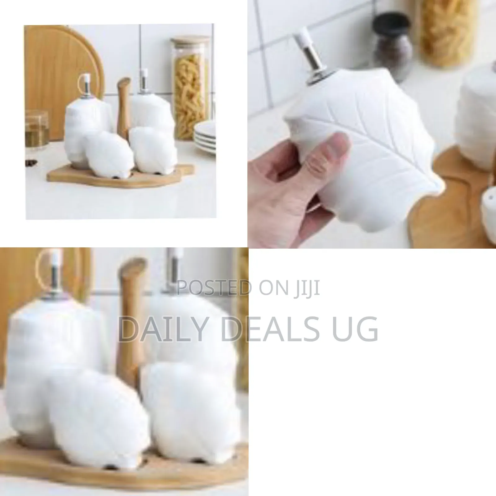 Elegant Four-Piece Cruet and Shaker Set