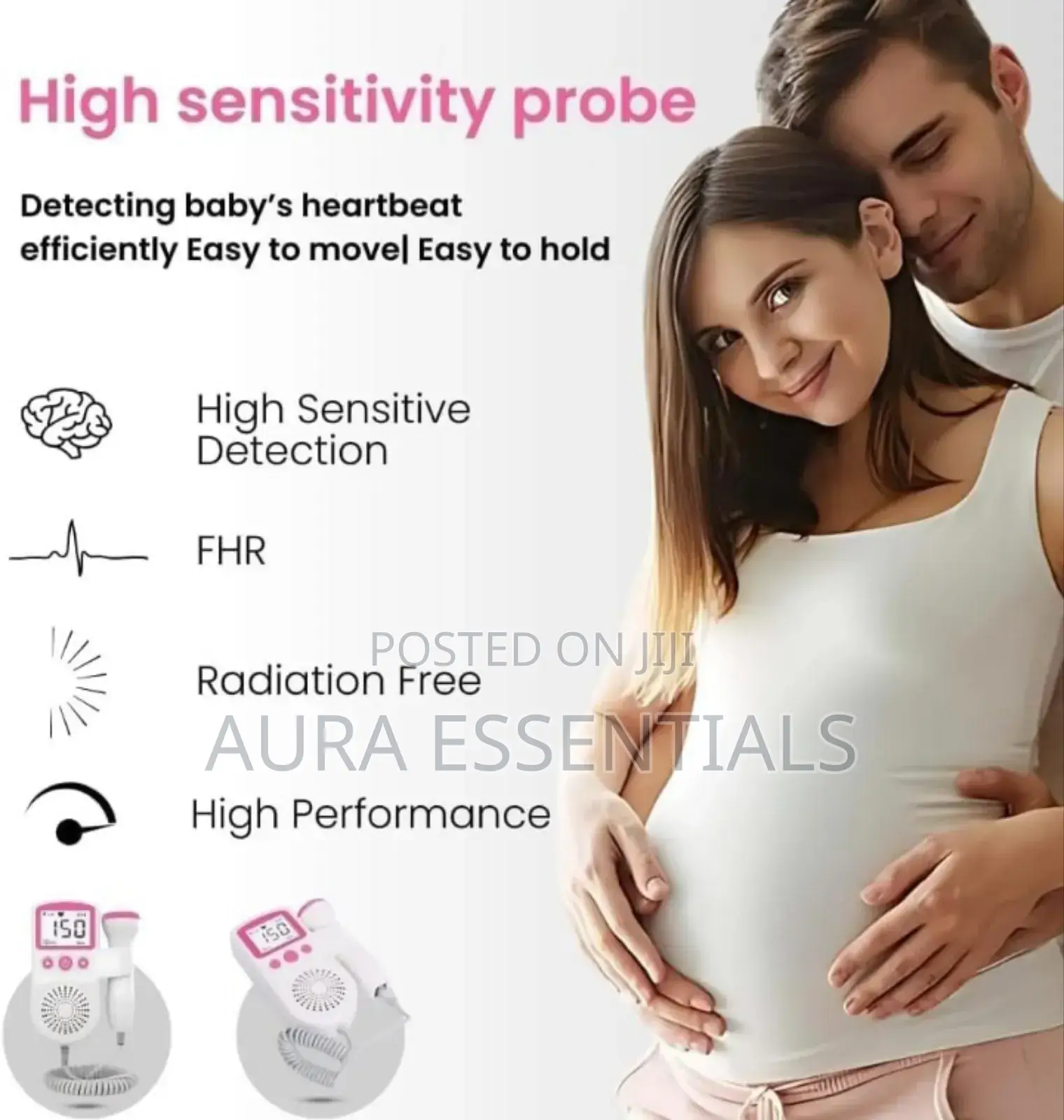 Handheld Digital Fetal Doppler/Baby Heartbeat Monitor