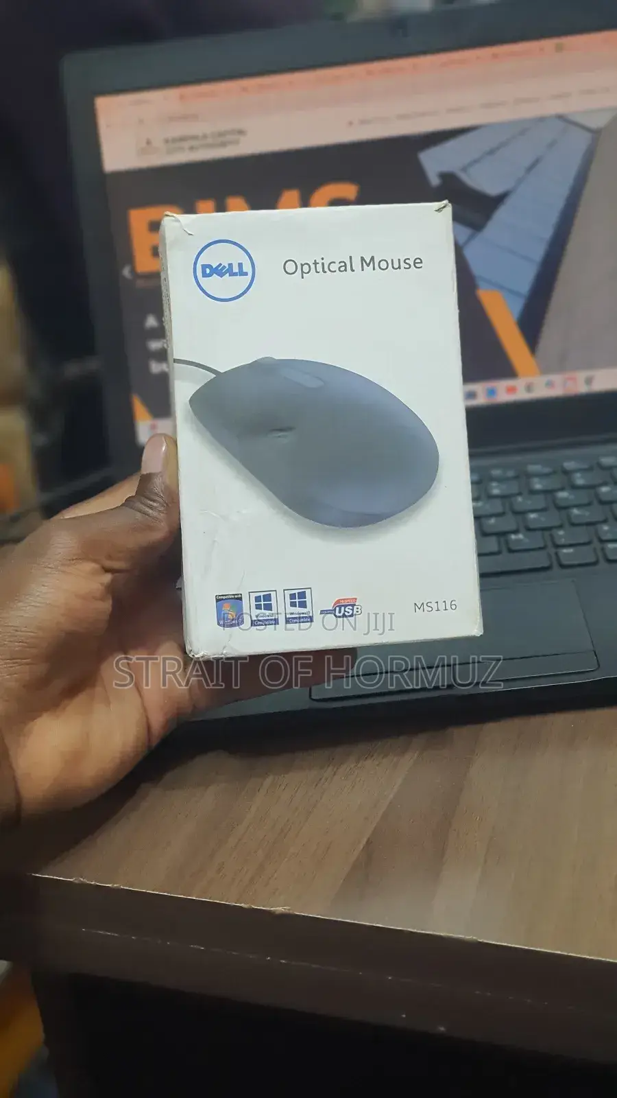 Original Dell Ms116 Wired Optical Mouse.