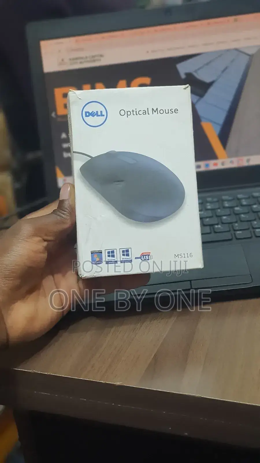 Original Dell Ms116 Wired Optical Mouse.