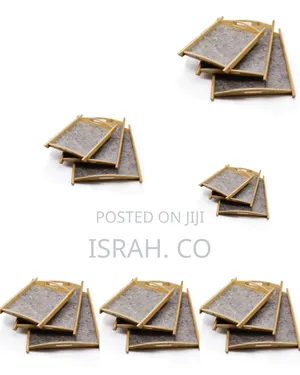 Tray 3 Piece Heavy Marble, Bamboo Wooden Tray