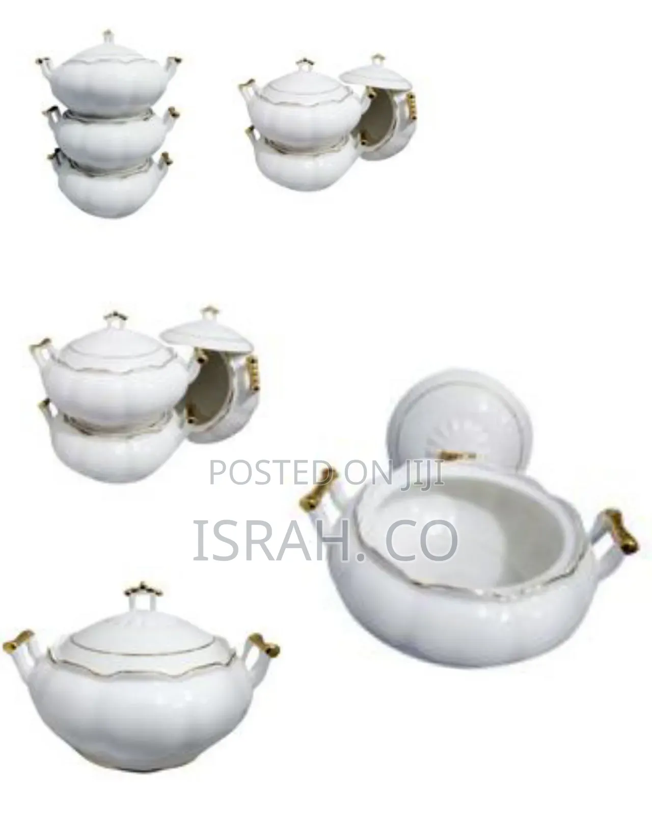 3 Piece Soup Food Serving Dishes Bowls Casserole Pots