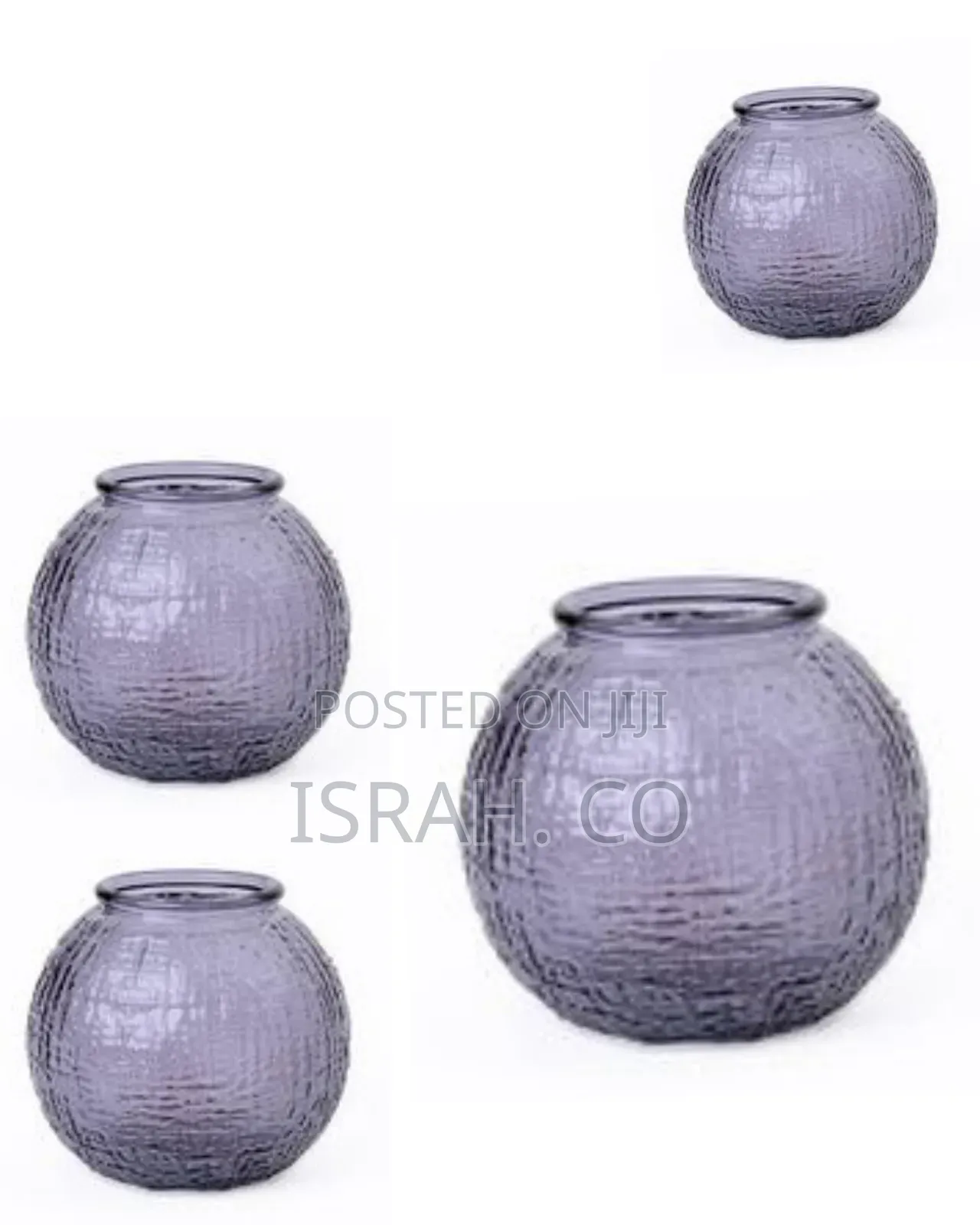 Round Orange Textured Vase Glass Bubble Bowl Glass Round Candy Dish