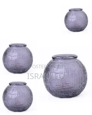 Round Orange Textured Vase Glass Bubble Bowl Glass Round Candy Dish