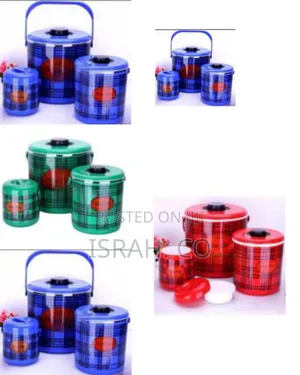 3pc Checked Food Warmer Dishes Thermal Insulation Hot Pot Casserole .