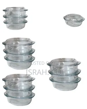 3 Pieces of Oval Tempered Glass Caserole Serving Dishes/Bowls, 3.5l