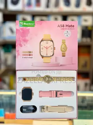 Smartbarry 7-in-1 Gold Colour Women Smartwatch Jewelry Gift Set