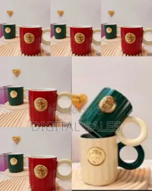 1 Piece of Artistic Portable Breakfast Ceramic Cup