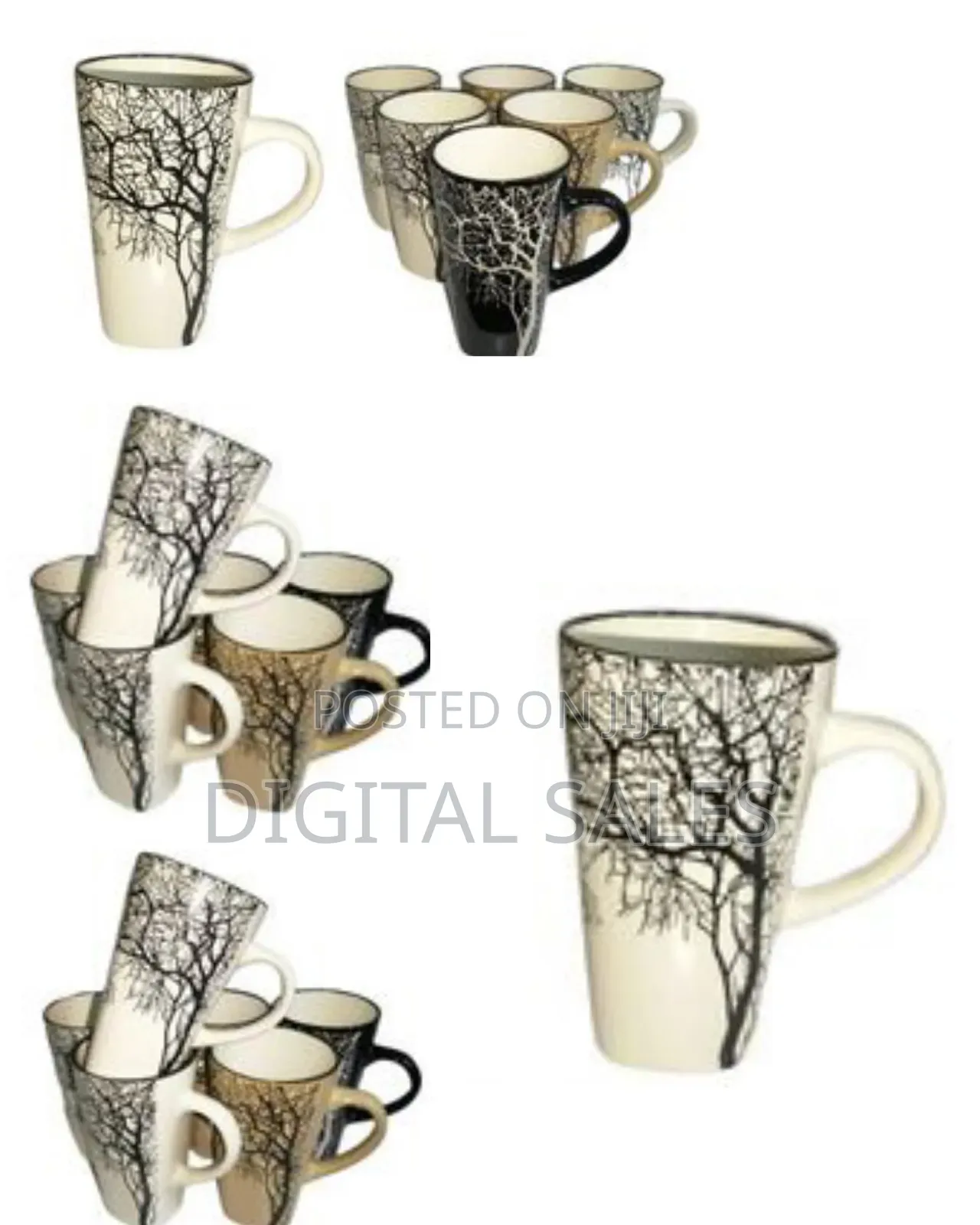 6 Pieces of Big Tree Coffee Tea Cups