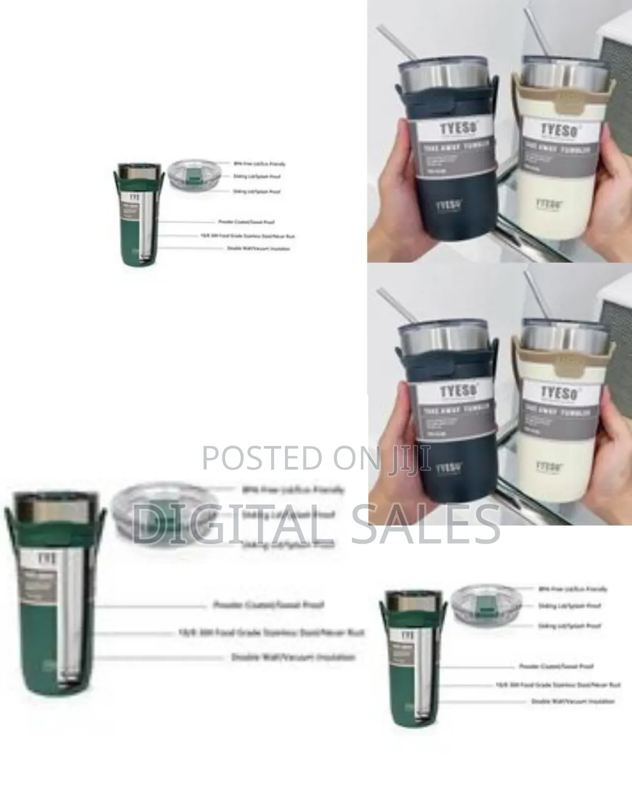 Stainless Steel Travel Tumbler Insulated Coffee Mug With