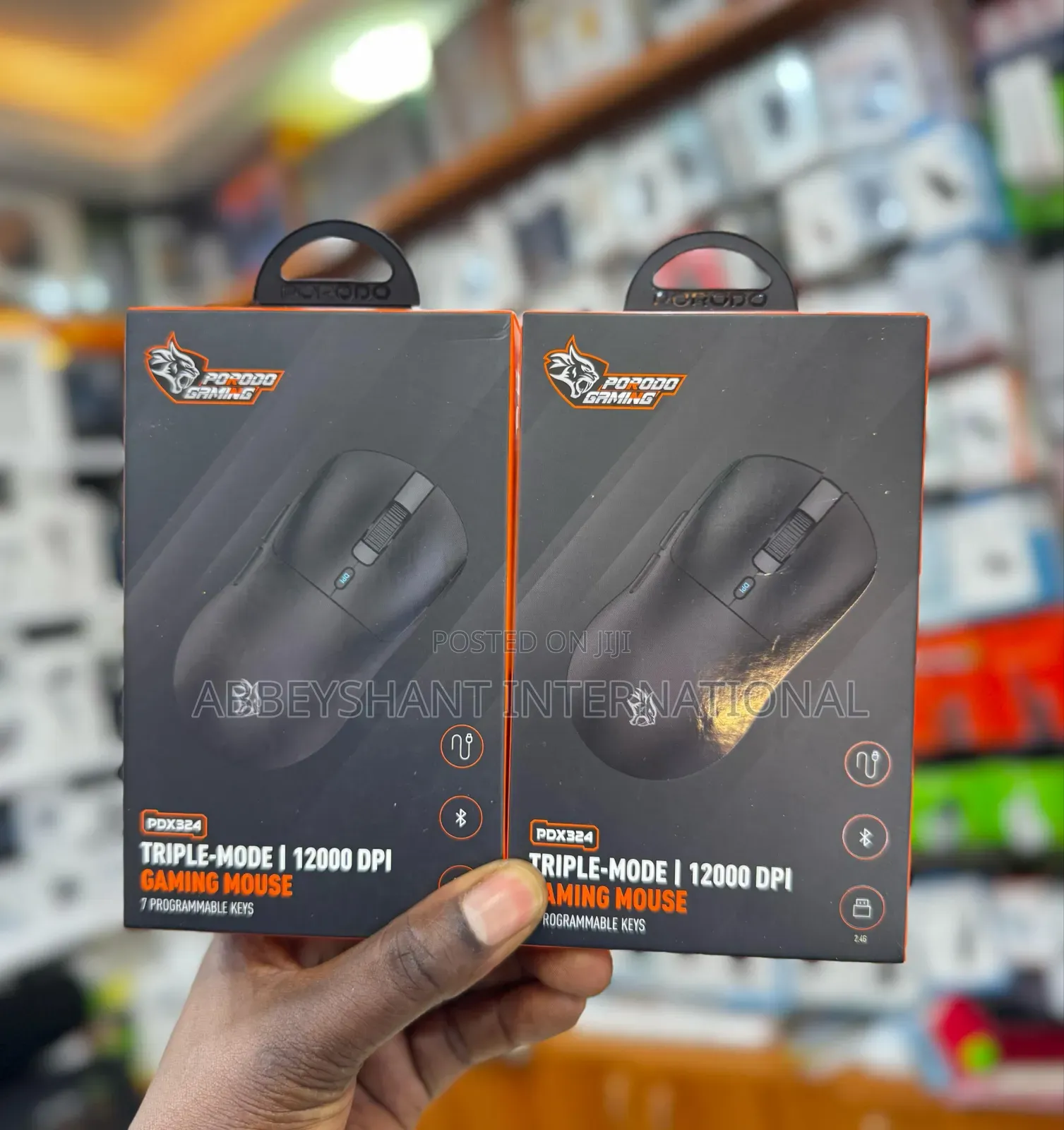 Porodo Gaming Triple-Mode 12000 Dpi Gaming Mouse