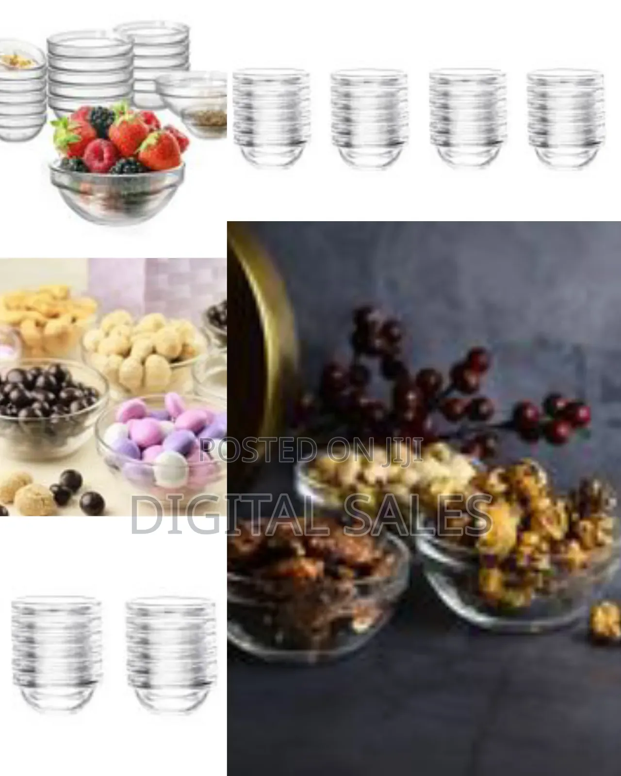 Luminarc 300 Ml 12 PCS Stackable Mini Glass Ramekins Bowls