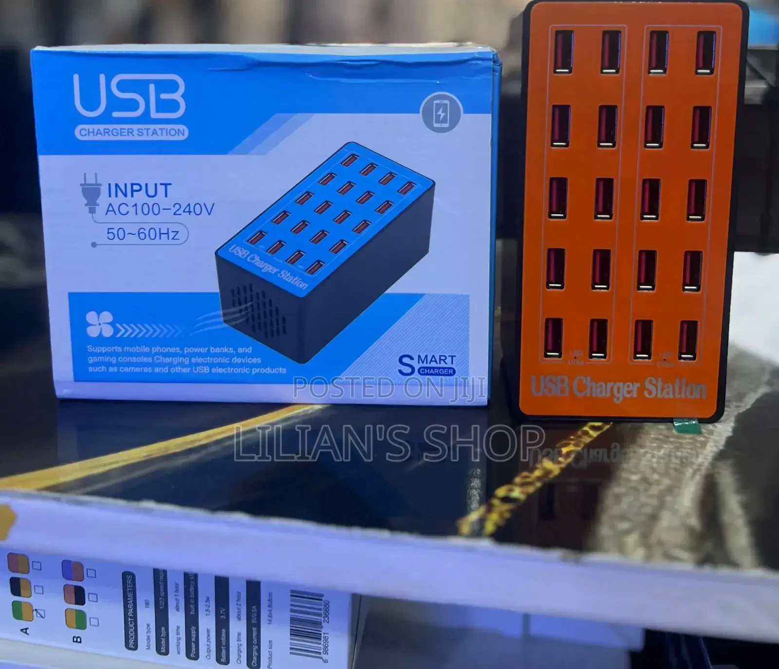 100w 20-Port Usb Smart Charger Station.