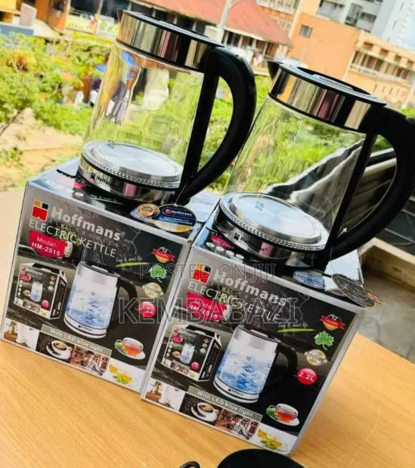 2.2litres Hoffmans Hm-2515 Electric Glass Kettle.