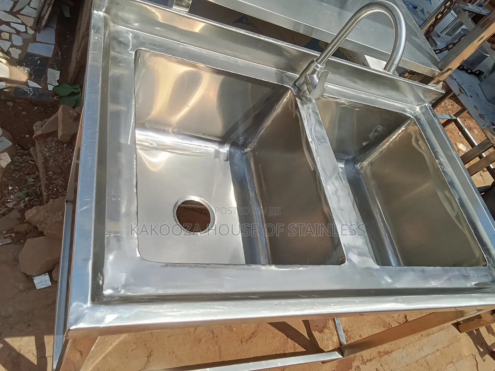 Washing Sink Dable Bowl Commercial Stainless