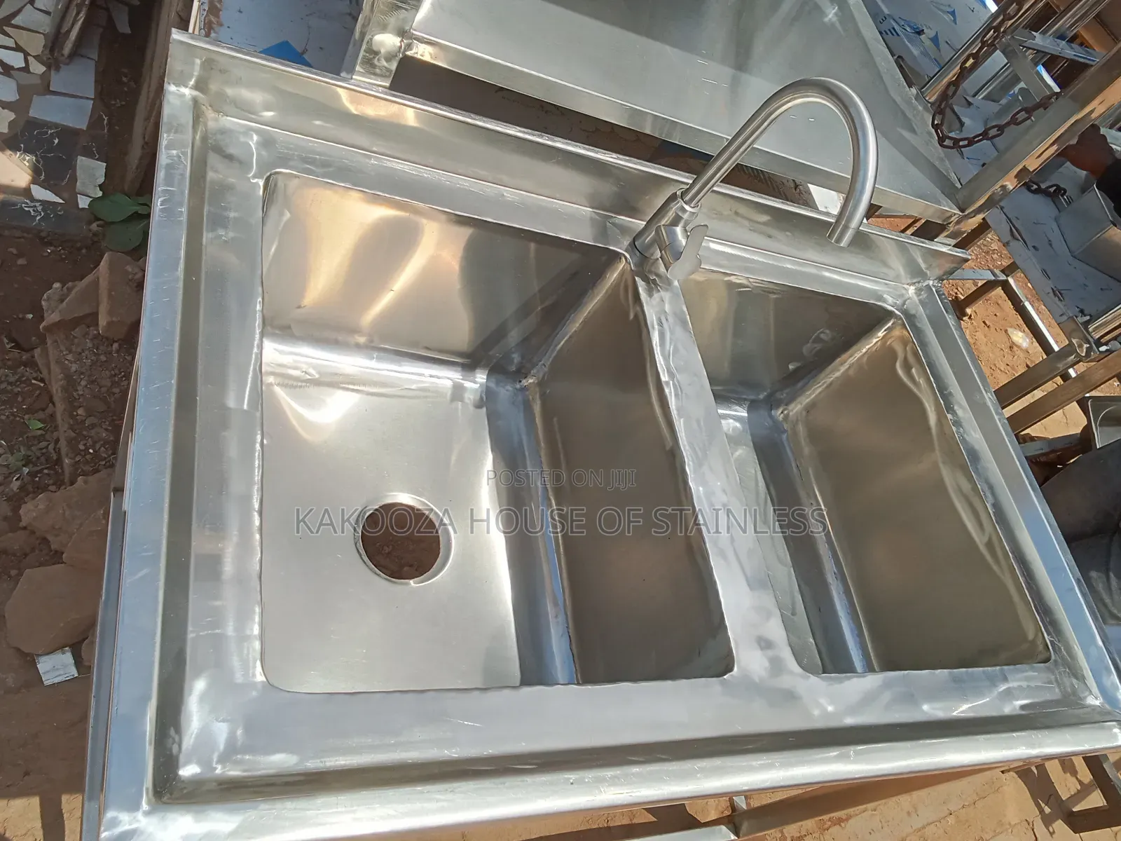 Washing Sink Dable Bowl Commercial Stainless