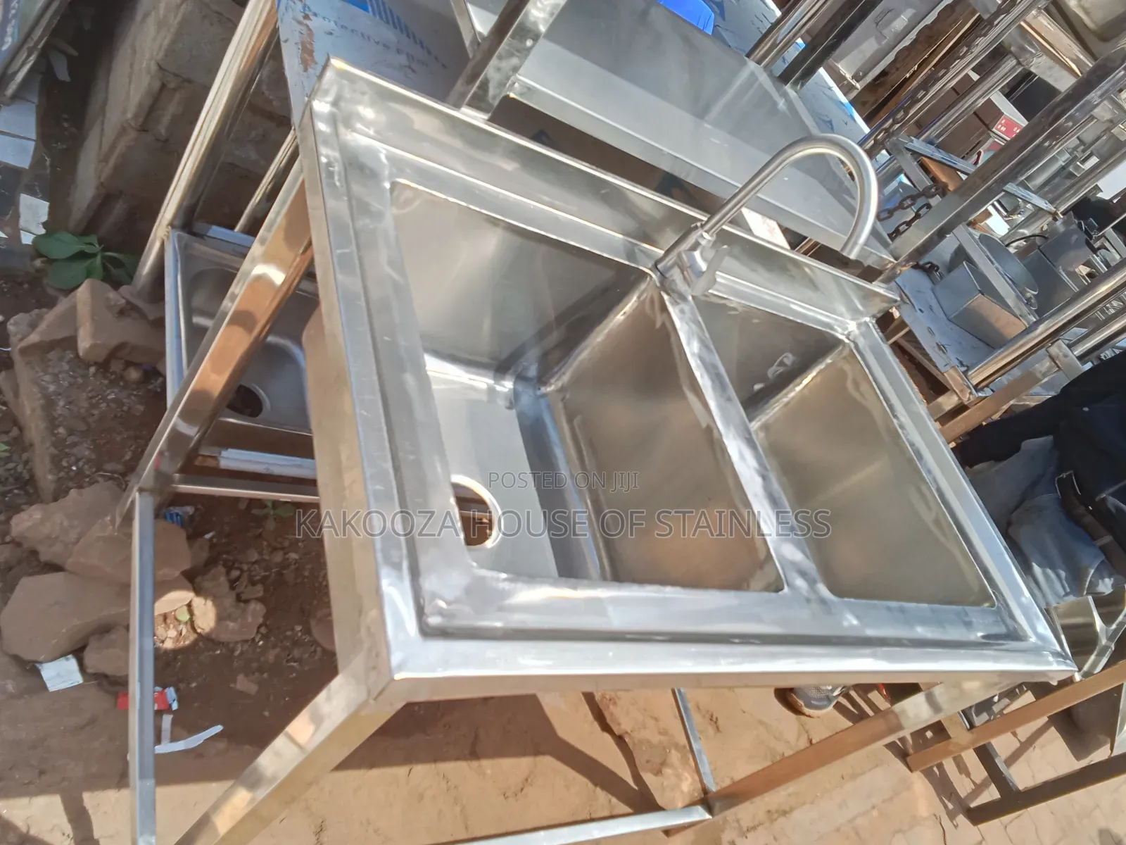 Washing Sink Dable Bowl Commercial Stainless