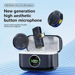 Q81 Mini Wireless Lavalier Microphone Dual Mic Set With Charging Case