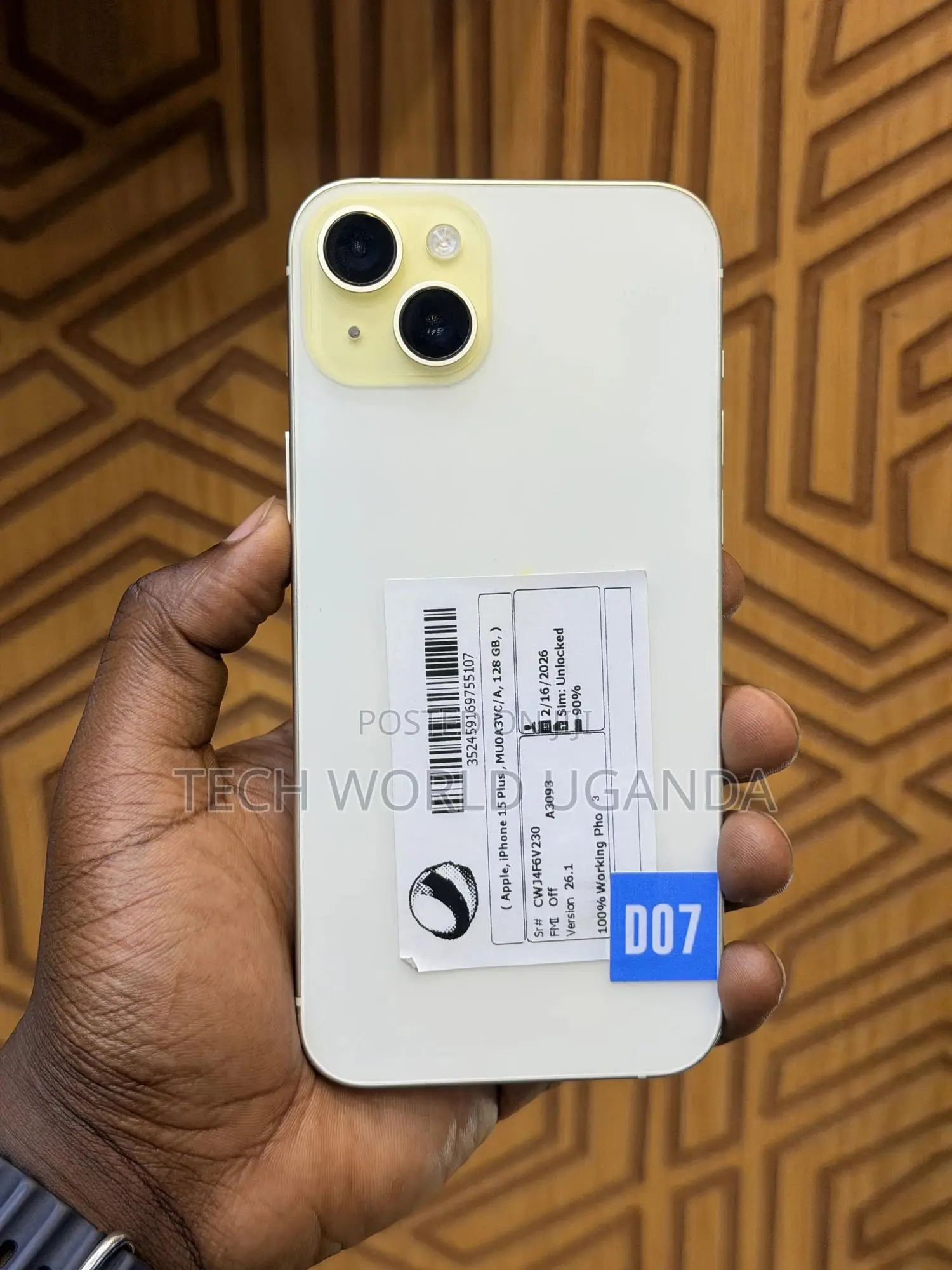 Apple iPhone 15 Plus 128 GB Yellow
