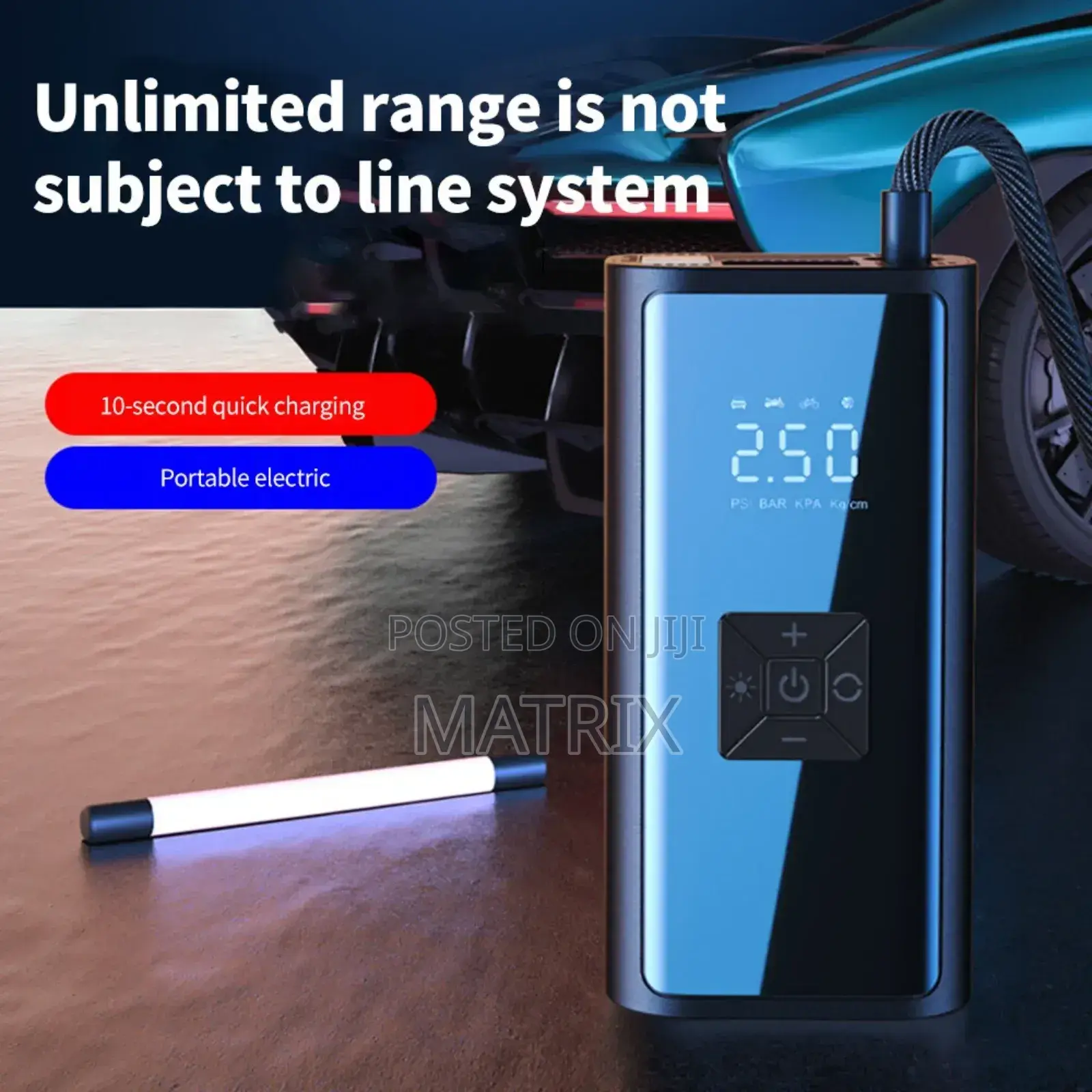 Portable, Cordless Air Compressor and Tyre Inflator