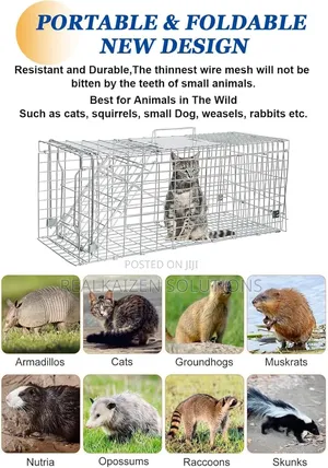 Heavy Duty Galvanized Steel Cage Animal Trap|